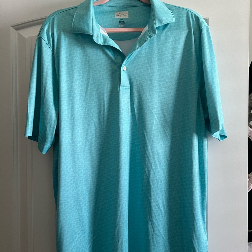 Greg Norman Collection Blue Polo Shirt Classic Design